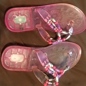 Pink jelly sandals